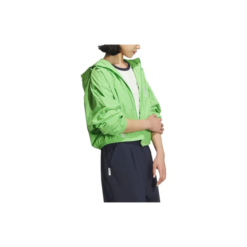 Adidas LOGO JACKET Jackets Coats Women's Lime Green-1