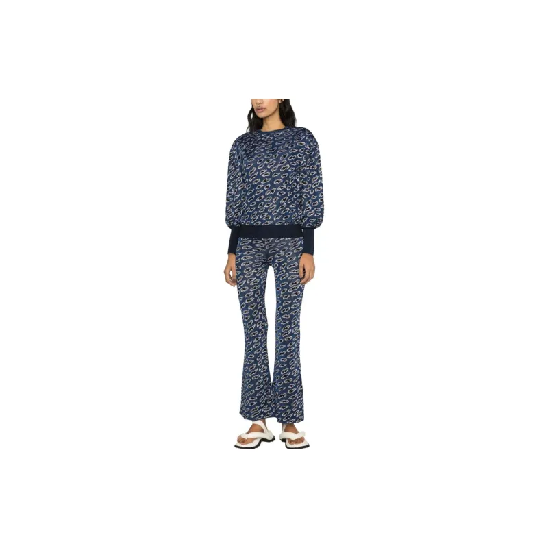 Paco Rabanne Casual Pants Women's Marine Blue-1