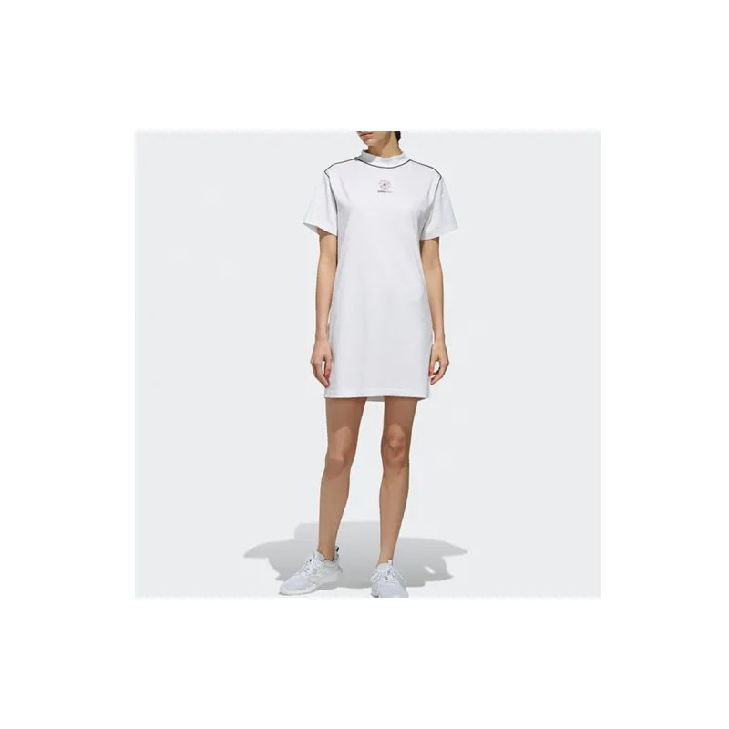 Adidas Neo Short Sleeved Dresses Women's White-3