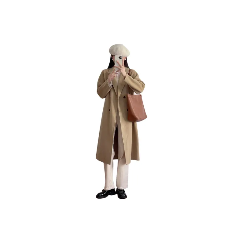 TKY SHOP Coats Women's Camel-3