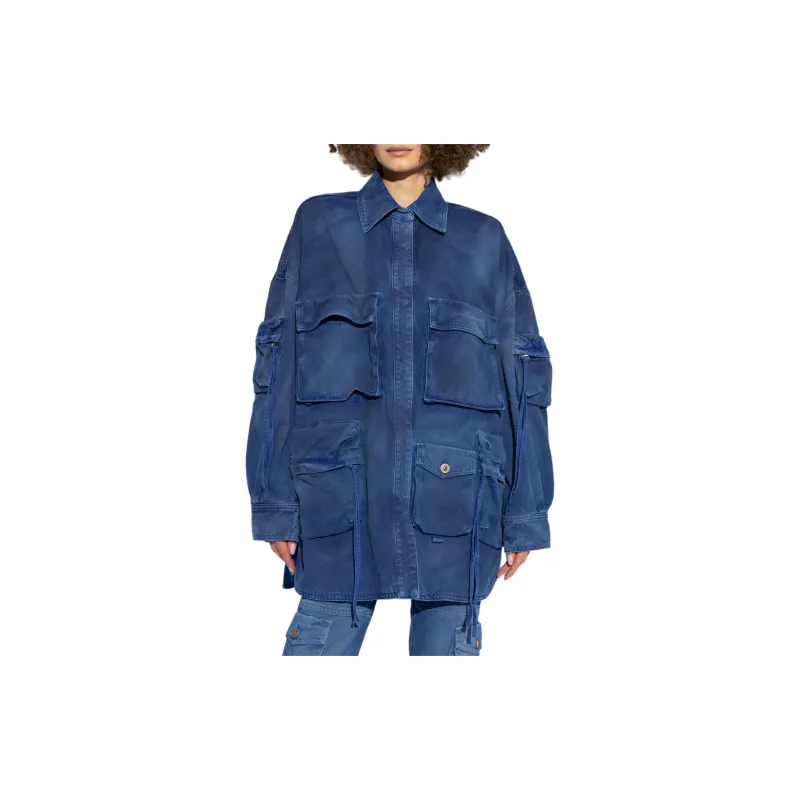 The Attico Fern Washed Short Coat-2
