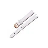 White Plain Weave-Rose Gold Pin Buckle
