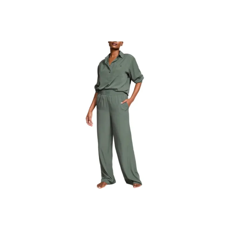 Victoria's Secret Shirt Women's Wood Green-3
