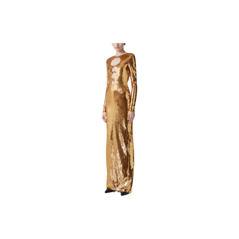 Burberry SS23 Long-Sleeved Dresses Women's Gold-3