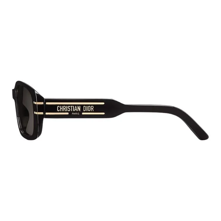 DIOR Acetate Metal Rectangular Sunglasses Women's Black-2