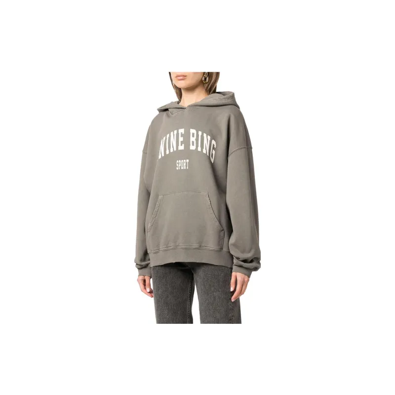 Anine Bing Harvey Combed cotton Hoodie-2