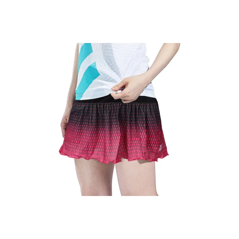 YONEX Casual Short Skirts Women's Black Red Gradient-2