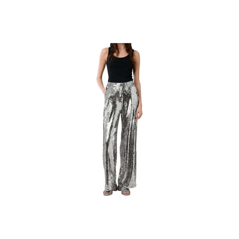 MANOUSH Sirène Trousers Casual Pants Women's Silver-1