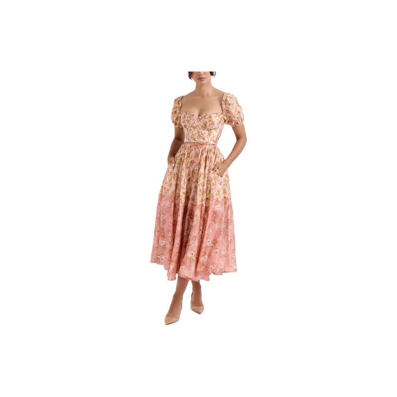 HOUSE OF CB Penelope Short Sleeved Dresses Women's Peach-2