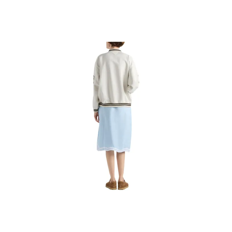 PRADA Letter patch Appliqué Bomber Jacket-2