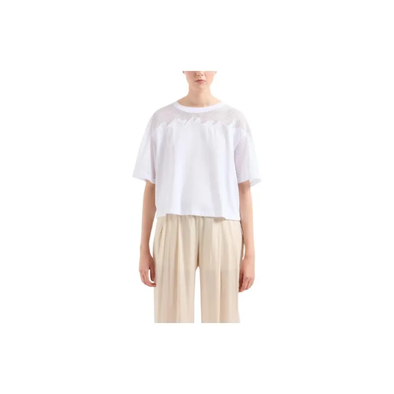 ARMANI EXCHANGE SS24 Drop Shoulder Sleeve T Shirt Women's-5