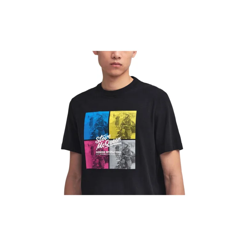 BARBOUR International Graphic Printed T Shirt-4