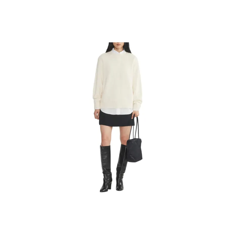 ARITZIA FW24 Wilfred Isabelle Wool Cashmere Sweater Sweater Women's Light Birch/Light Birch-1
