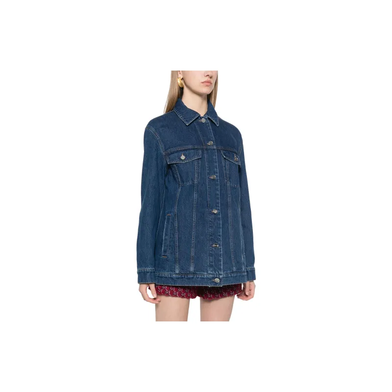 GUCCI Logo Printed Denim Jacket-3