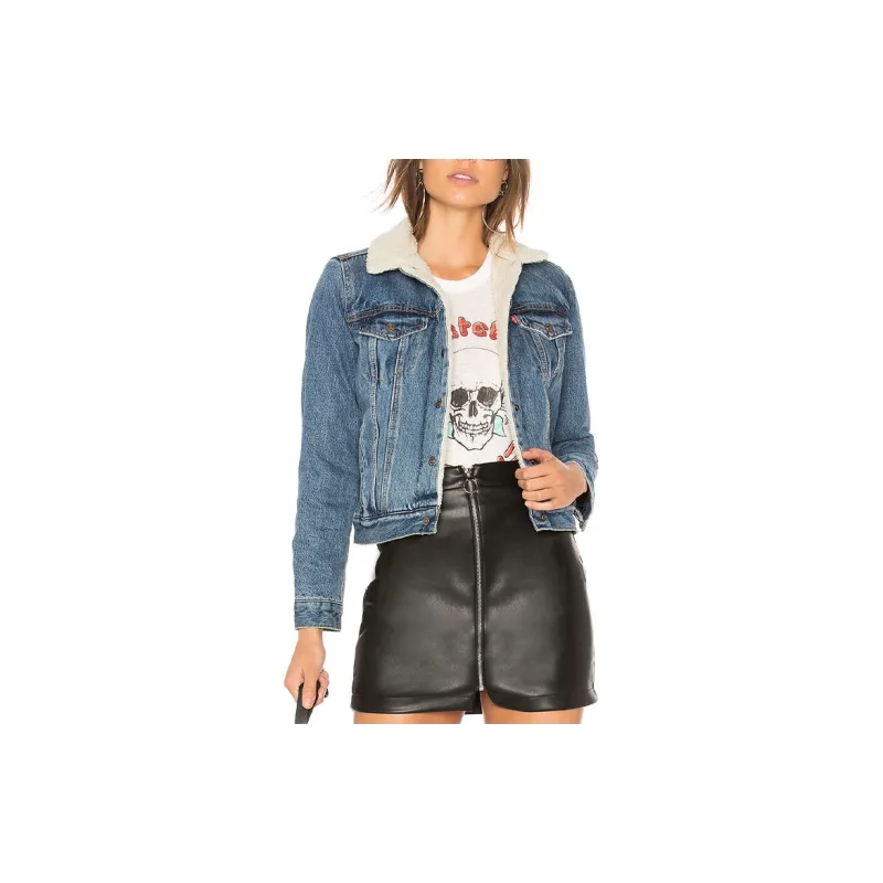 Levi's Velvet feel Coat Women's Blue-3