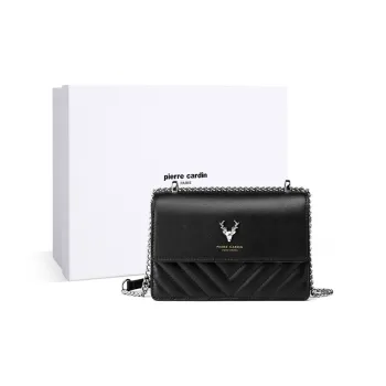 PIERRE CARDIN Fashion Versatile Chanel Inspired Small Crossbody Bag Cow Leather Shoulder Bag Regular Women's