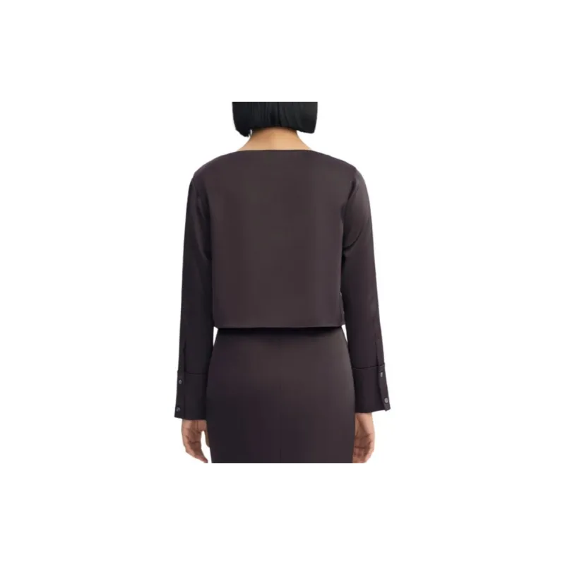 THEORY Shirt Women's Coffee Brown-4
