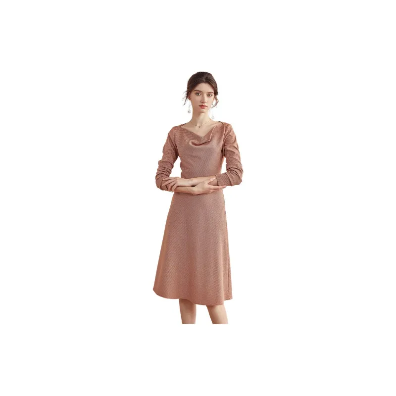 ROEYSHOUSE Long Sleeved Dresses Women's Plaid-1