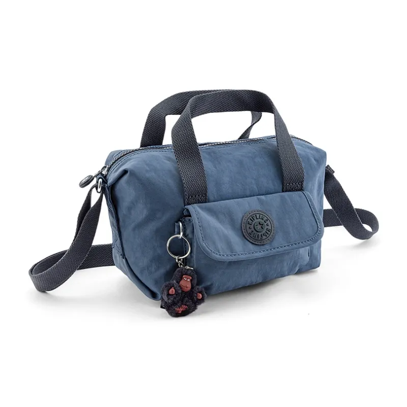 Kipling Polyamide, Travel Commute One Shoulder Handbag Small Size Unisex Soft Pink/Dark Gray-5
