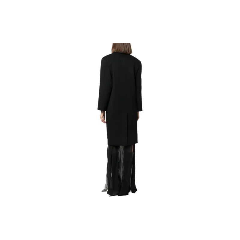 SAINT LAURENT Double Breasted Long Sleeved Coat-3