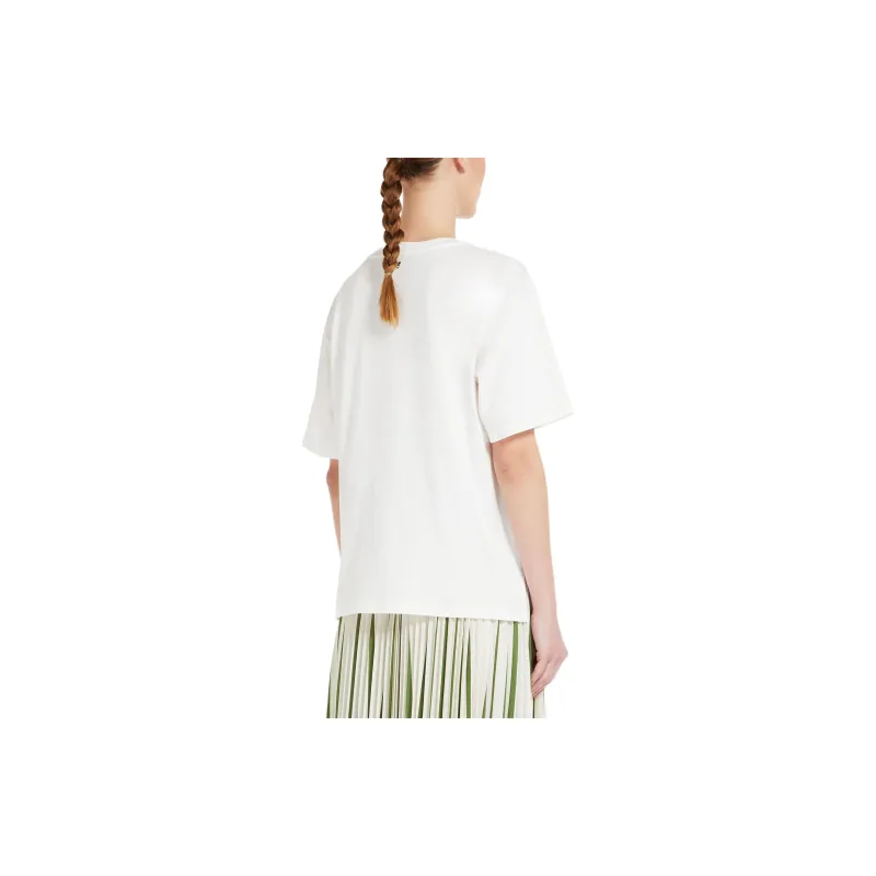 WEEKEND MaxMara Drop Shoulder Sleeve T Shirt Women's White-2