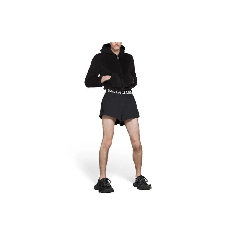 Balenciaga Running Shorts 'Washed Black'-2