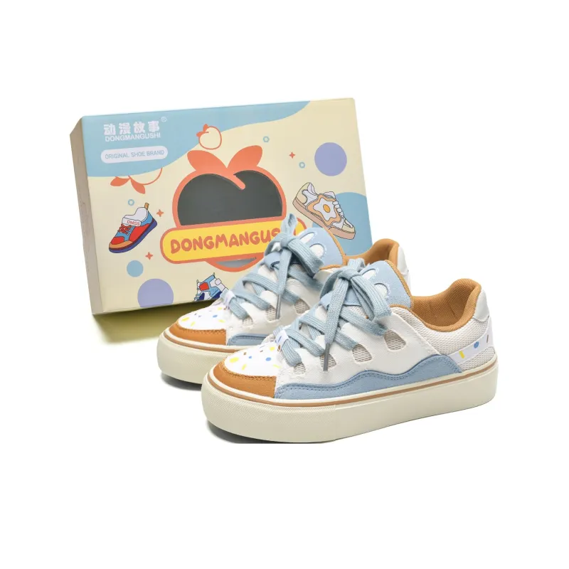 Anime Story Slip Resistant, Abrasion Resistant, Lightweight, Breathable Low Top Skateboard Shoes Women's-0