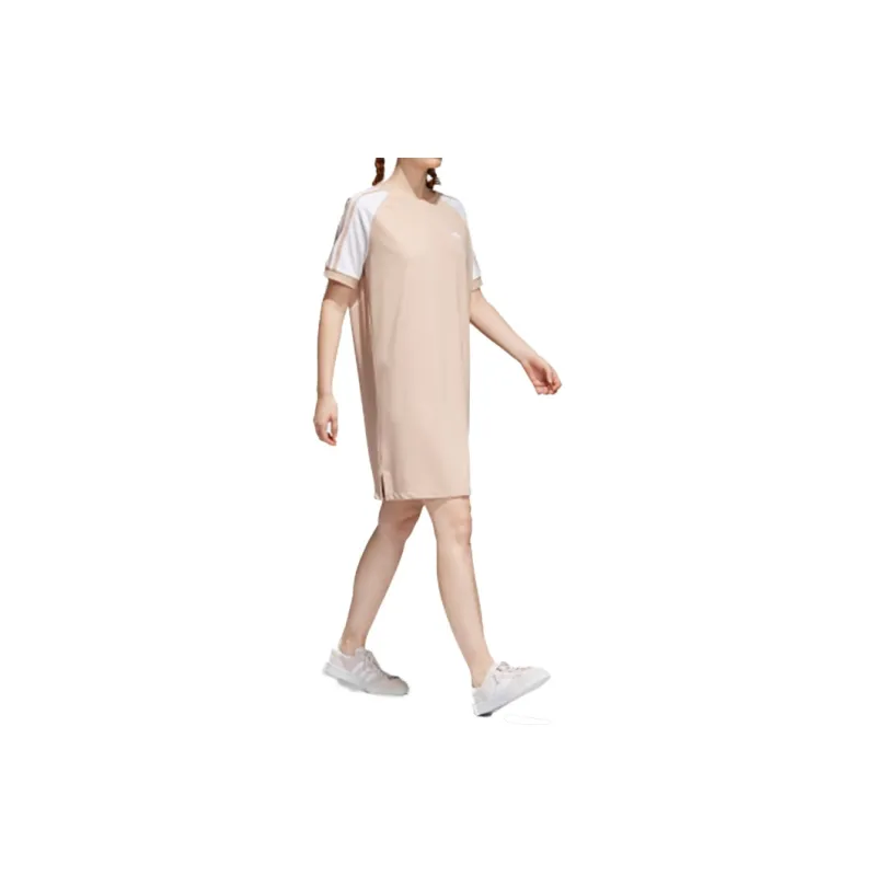 Adidas Originals Raglan Dress Short Sleeved Dresses Women's Pearl Smoke Gray-5