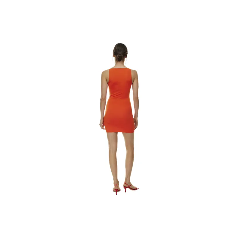 ARITZIA Contour Contour Svelte Dress Sleeveless Dress Women's Hot Cheeky Red/Hot Blush Red Lips-3