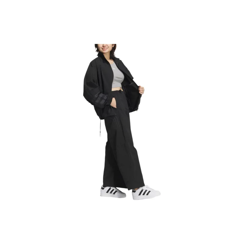 Adidas Originals RUCHED TRACK TOP TRACK TOP Jackets Coats Women's Black/White-3