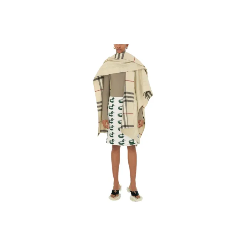 Burberry EKD-embroidered Cashmere Cape-3