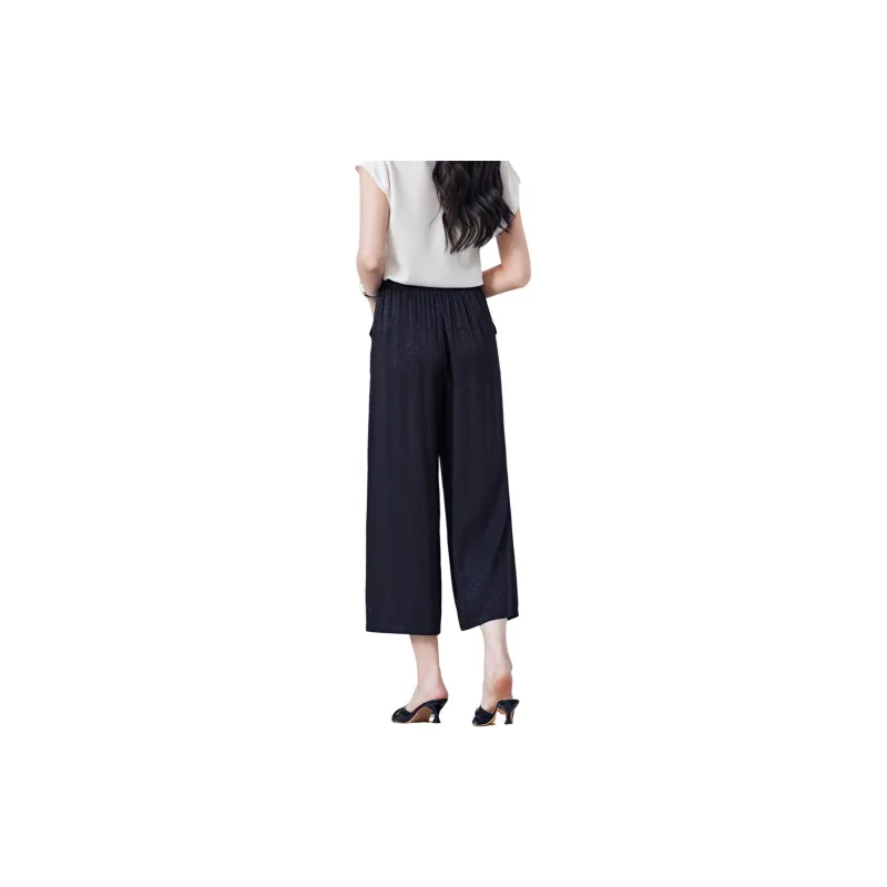 H YXIANG Casual Pants Women's Black-3