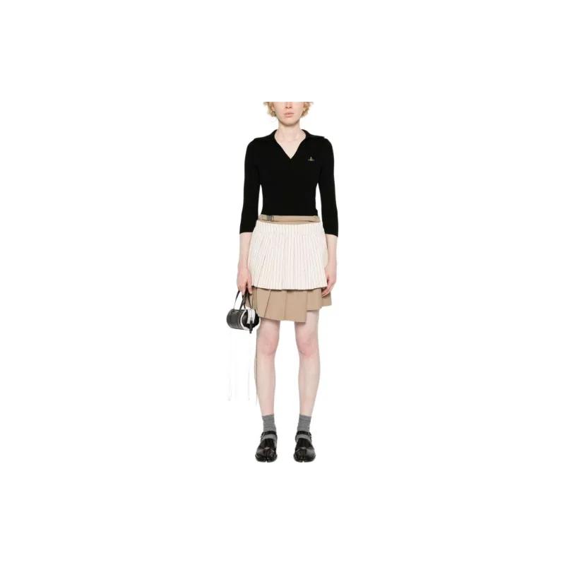 Vivienne Westwood Orb Embroidered Knitted Polo Top-1