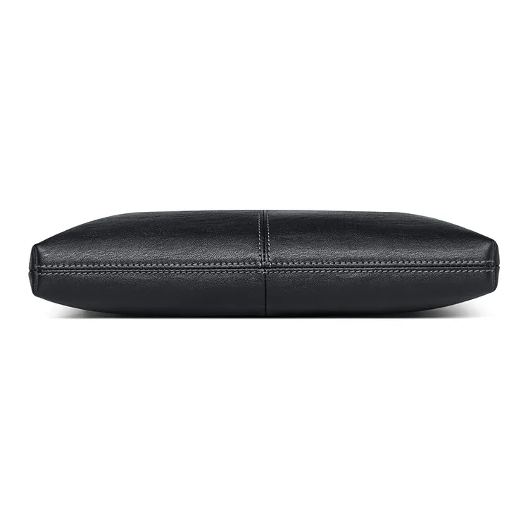 SEPTWOLVES Cow Leather Clutch Men's Black-4