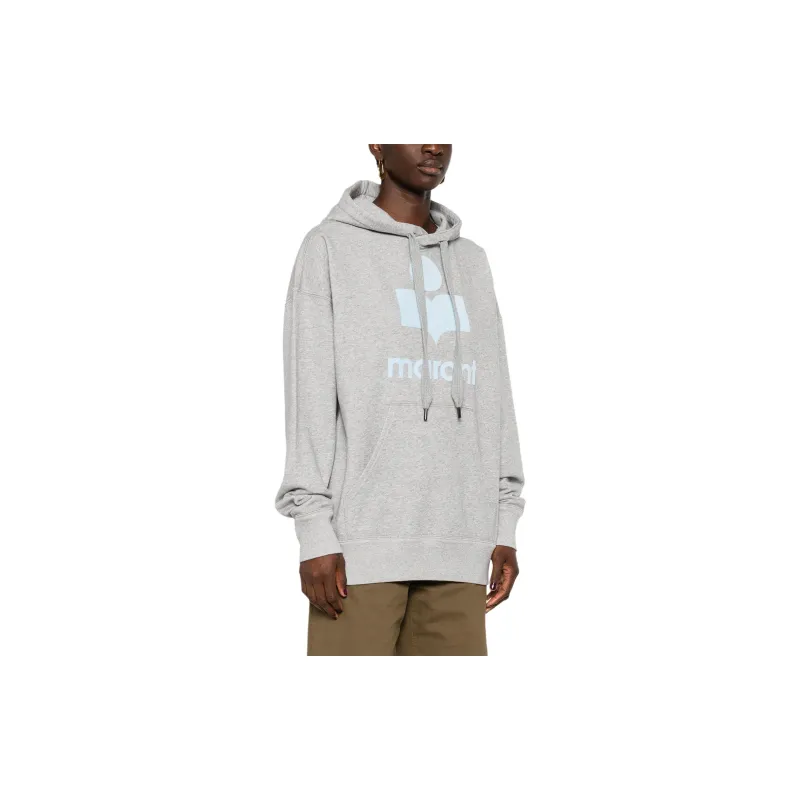 ISABEL MARANT ETOILE Mansel Logoo Printed Drawstring Hoodie-3