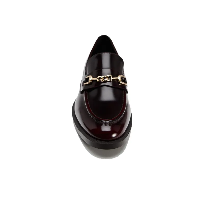 ZARA Loafers 3cm Women's Dark Red-3