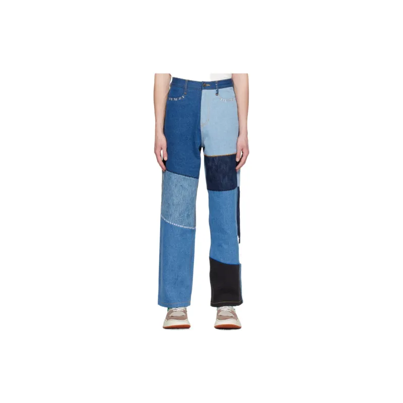ADER ERROR ADER ERROR Through Editism Series Jeans Women's Blue-2