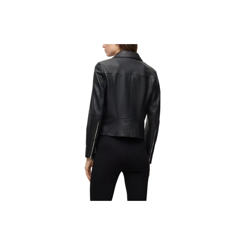HUGO BOSS Zipped Leather Jacket-4