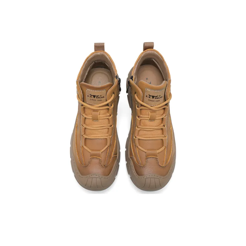 G.N.SHIJIA Wear resistant And Lightweight Mid Top Casual Shoes Men's-10