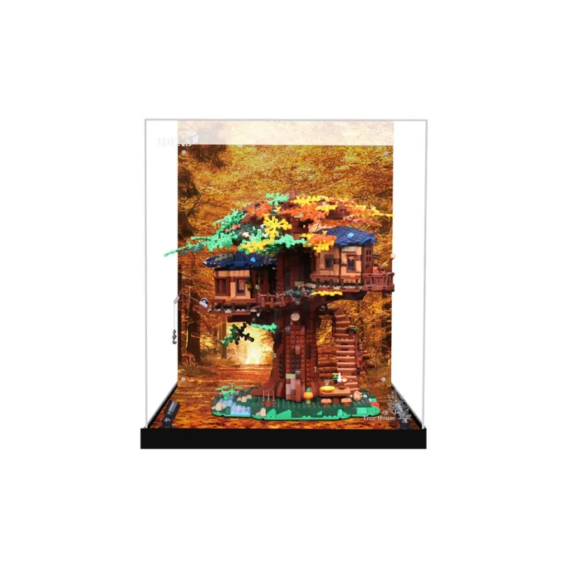 LIGHT YOUR BRICKS LeiYiBai Compatibility Building Block IDEAS Collection 21318 Treehouse Storage Box Model Accessories-0
