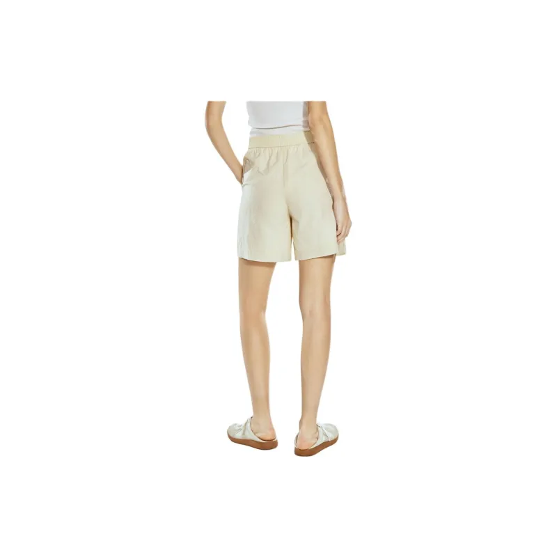 COVERINS Casual Shorts Women's Light Yellow-3