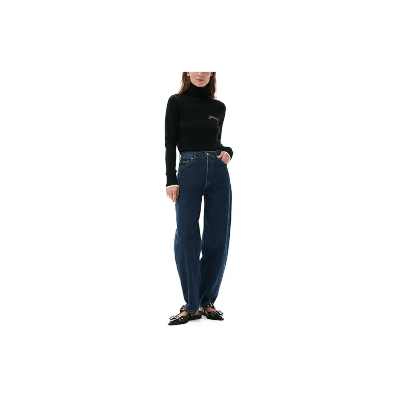 GANNI Logo embroidered Jumper-1