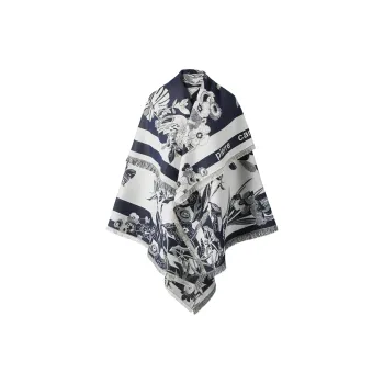 PIERRE CARDIN Shawls Women's Navy Blue/Gray Beige