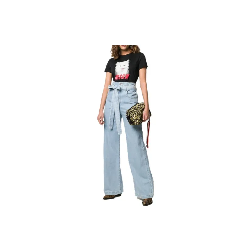 MSGM T Shirts Women's Black-1