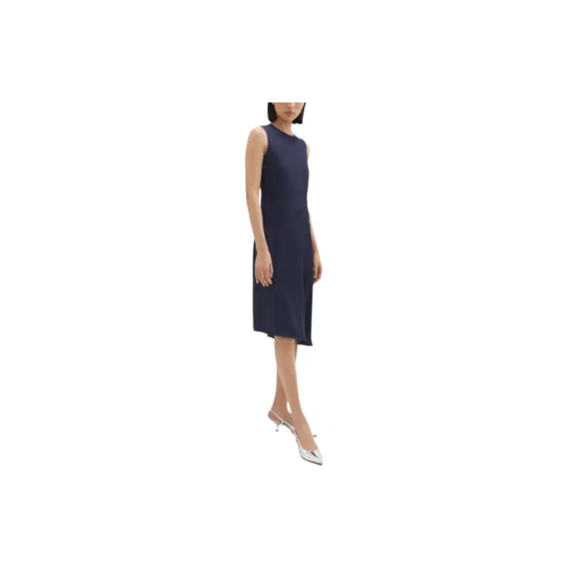 THEORY SS24 Sleeveless Dress Women's Deep Sea Blue-1