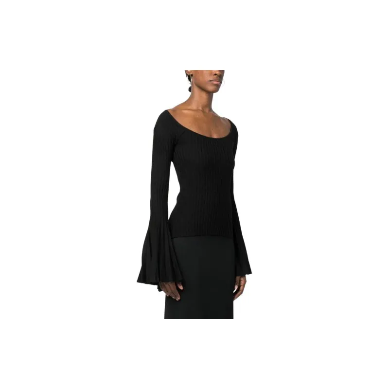 Blumarine Pleated Flared Sleeve Top-4