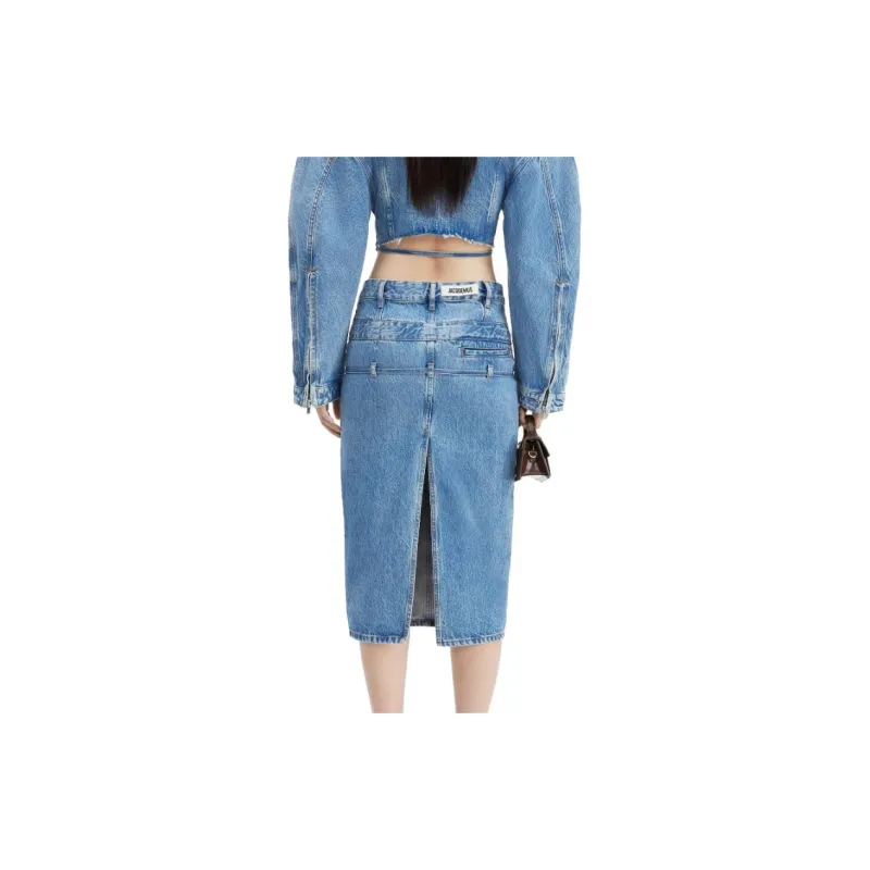 Jacquemus La Jupe De Nimes Criollo 'Light Blue/Tabac'-3