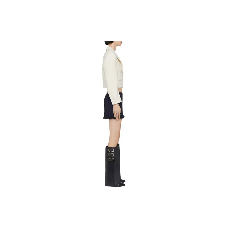 Givenchy Tweed Frayed Edge Skirt-3