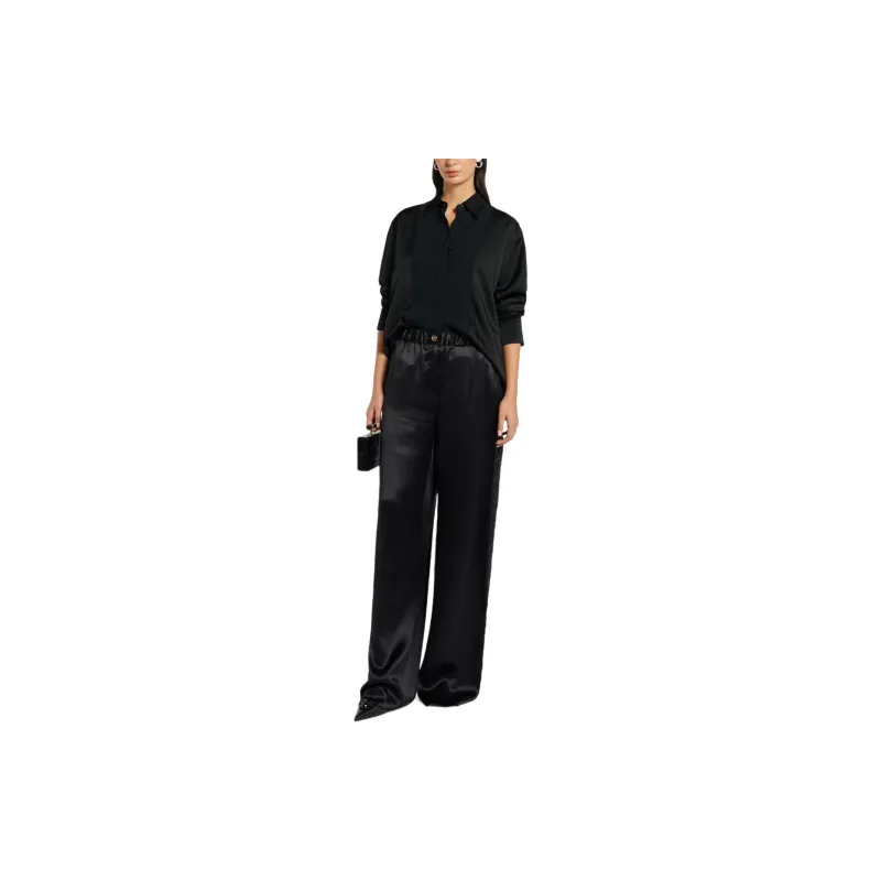 VERSACE Wide leg Silk Trousers-1
