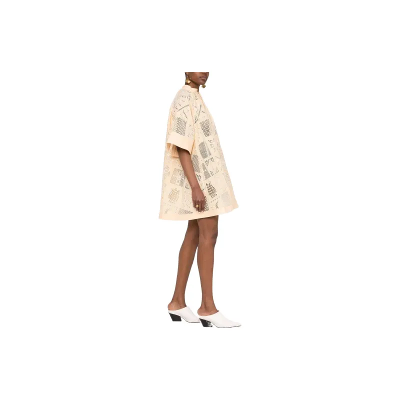 NANUSHKA Short Sleeved Dresses Women's Eggshell White-3